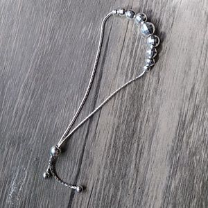 Faceted Bolo Sterling Silver adjustable bracelet